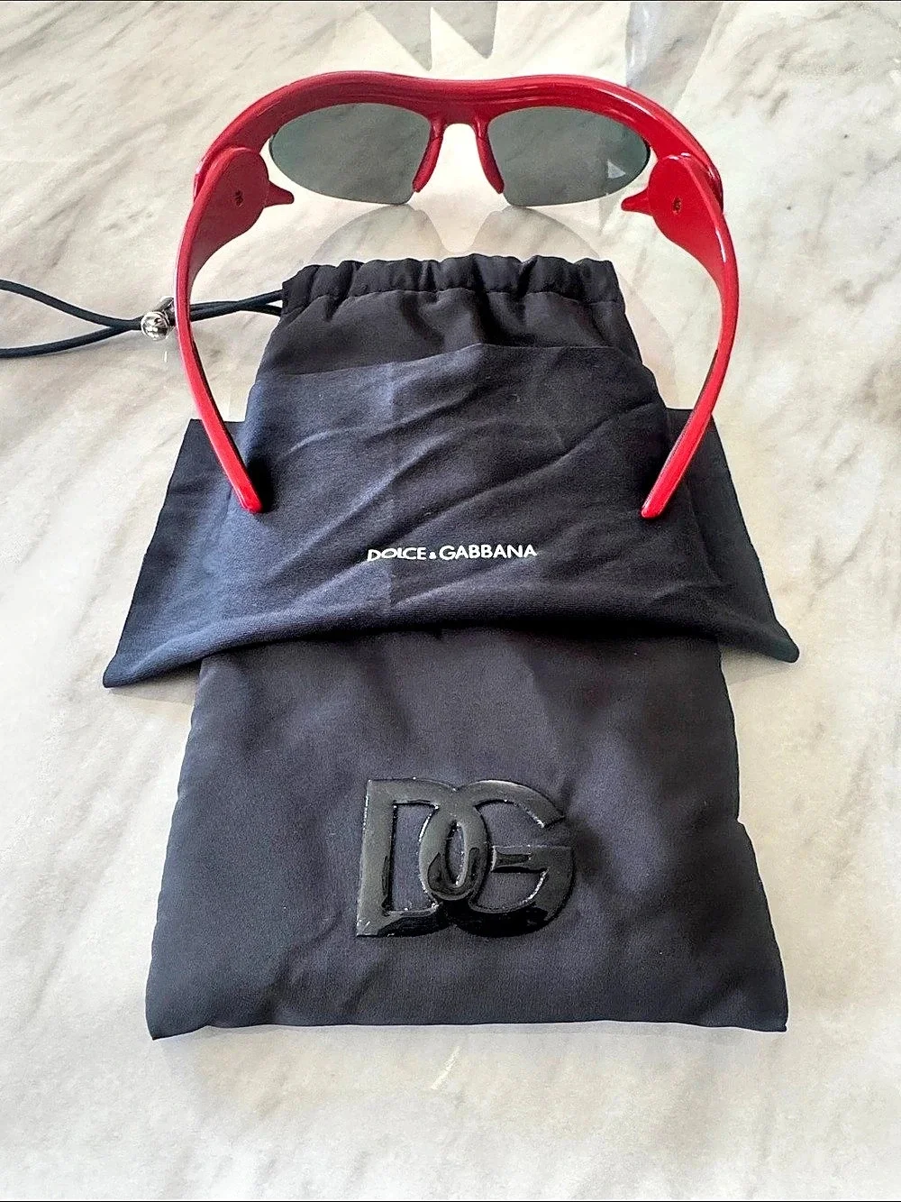 Dolce & Gabbana Red & Black Sunglasses